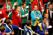 The dealing floor of the London International Petroleum Exchange, which deals in futures and options for oil and gas. Photo: Mark Chilvers/Panos