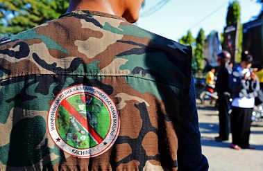 Member of the Pat Ja San anti-narcotics militia in Kachin State, Myanmar