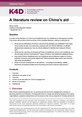 A literature review on China’s aid