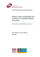 Agency and Citizen in a Context of Gender-Based Violence This is the cover of the Briefing for a Evidence Report, 'Agency and Citizen in a Context of Gender-Based Violence'.