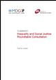 Inequality and Social Justice Roundtable Consultation This is the image of the report Inequality and Social Justice Roundtable Consultation.