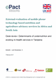 mNutrition_Desk_review_Tanzania_frontcover External evaluation of mobile phone technology based nutrition and agriculture advisory services in Africa and South Asia. Desk-review: Determinantsof undernutrition and existing m-Health services in Tanzania