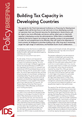 PB96_FrontCover This is the front cover to IDS Policy Briefing 96, 'Building Tax Capacity in Developing Countries'.