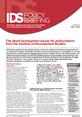 Policy Briefing This is the cover of the IDS Policy Briefing series