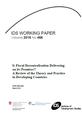 WP466_FrontCover This is the front cover to IDS Working Paper 466, 'Is Fiscal Decentralisation Delivering on its Promises? A Review of the Theory and Practice in Developing Countries'.