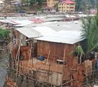 Sierra Leone urban slum A slum in urban Sierra Leone