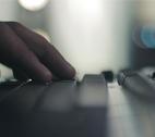 Hand on keyboard