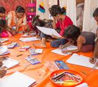 Rohingya children Rohingya children drawing pictures of what they witnessed in Burma.
Inside a UNICEF child friendly space, supported by UK aid, at Batukhali refugee camp in Bangladesh, art therapy and counselling help Rohingya children recover from the trauma they have experienced.
Photo credit: Anna Dubuis /DFID Flickr Creative Commons