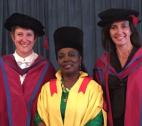 Summer Graduation 2015 IDS PhD students graduate. Pictured Melissa Leach Andrea Cornwall and Professor Takyiwaa Manuh