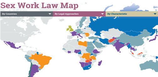 The Sex Work Law Map graphic