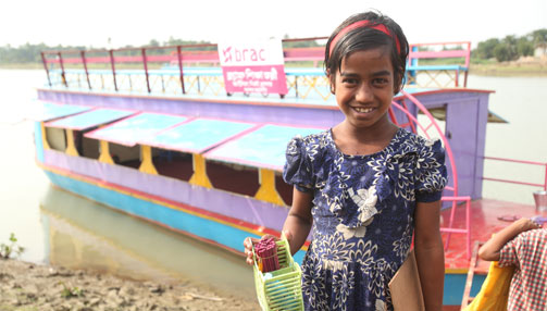 Bandladeshi girl, one of many that BRAC has helped to lift out of extreme poverty.