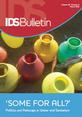 ‘Some for All?’ Politics and Pathways in Water and Sanitation This is the cover for IDS Bulletin 43.2 ' ‘Some for All?’ Politics and Pathways in Water and Sanitation'.