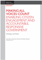 MAVC_SR_Nov14_frontcover_Enabling_citizen_engagement_and_accountable_responsive_government This is the front cover of MAVC report Enabling citizen engagement and accountable, responsive government: Strategy synthesis.