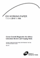 WP455_FrontCover This is the front cover to 'Green Growth Diagnostics for Africa: Literature Review and Scoping Study'.