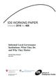 WP468_FrontCover This is the cover to IDS Working Paper 468, 'Informal Local Governance Institutions: What They Do and Why They Matter'.