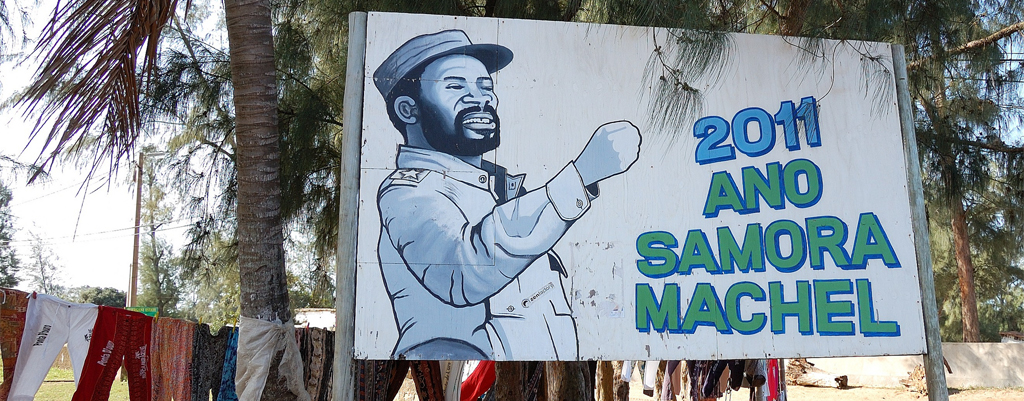 Poster of Mozambique's first president, Samora Mahel 