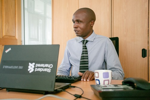 Deus Turyatemba works as Sustainability manager for Standard Chartered Bank in Kampala. Standard Chartered is a key partner in all four programme countries where Inclusion Works operates.