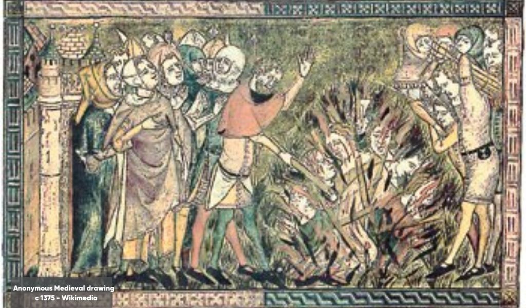 During Europe's Black Death plagued, Jews were accused of spreading the disease