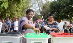 Women casts vote in Nigeria Elections 