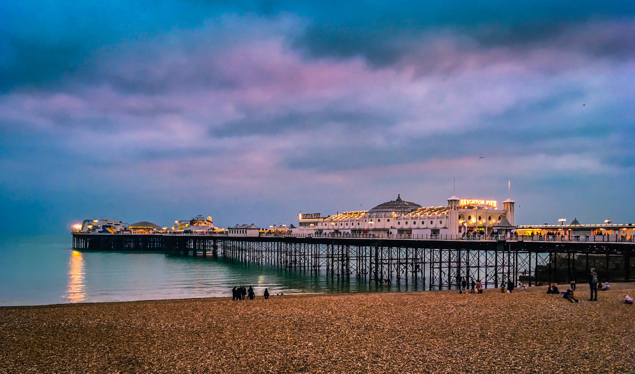 Brighton Pier at dusk