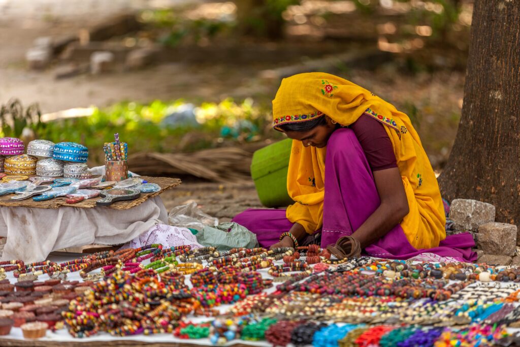 A woman street vendor in India