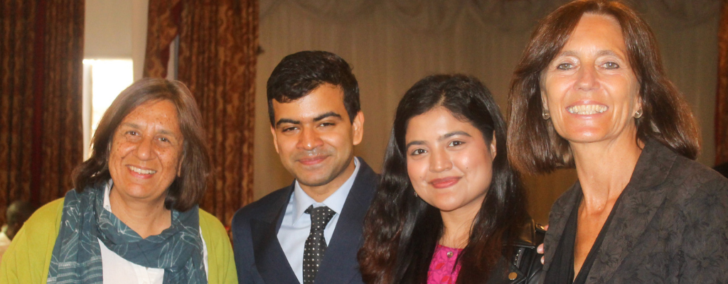 Devanik (second from right) and Kaavya (second from right