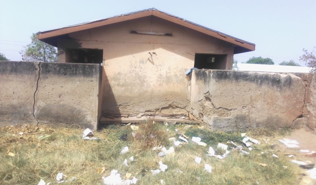 Toilet facility in one of the schools