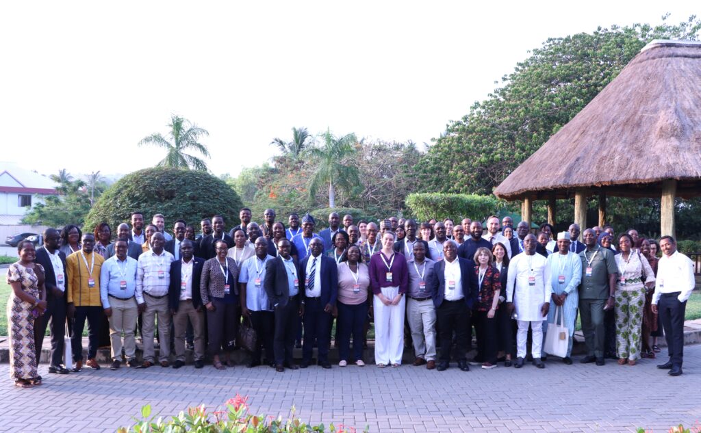 Group photo of about 50  attendees of the ICTD workshop in Ghana
